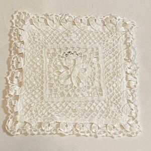 White Decorative Lace Doily Pillow Small Decorative - Home Accents